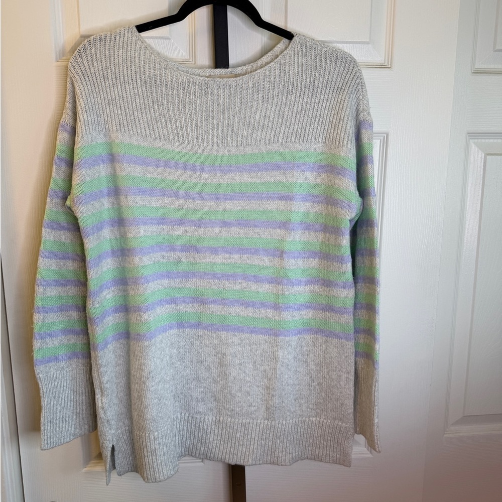 LOFT Pastel Striped Sweater, size Medium